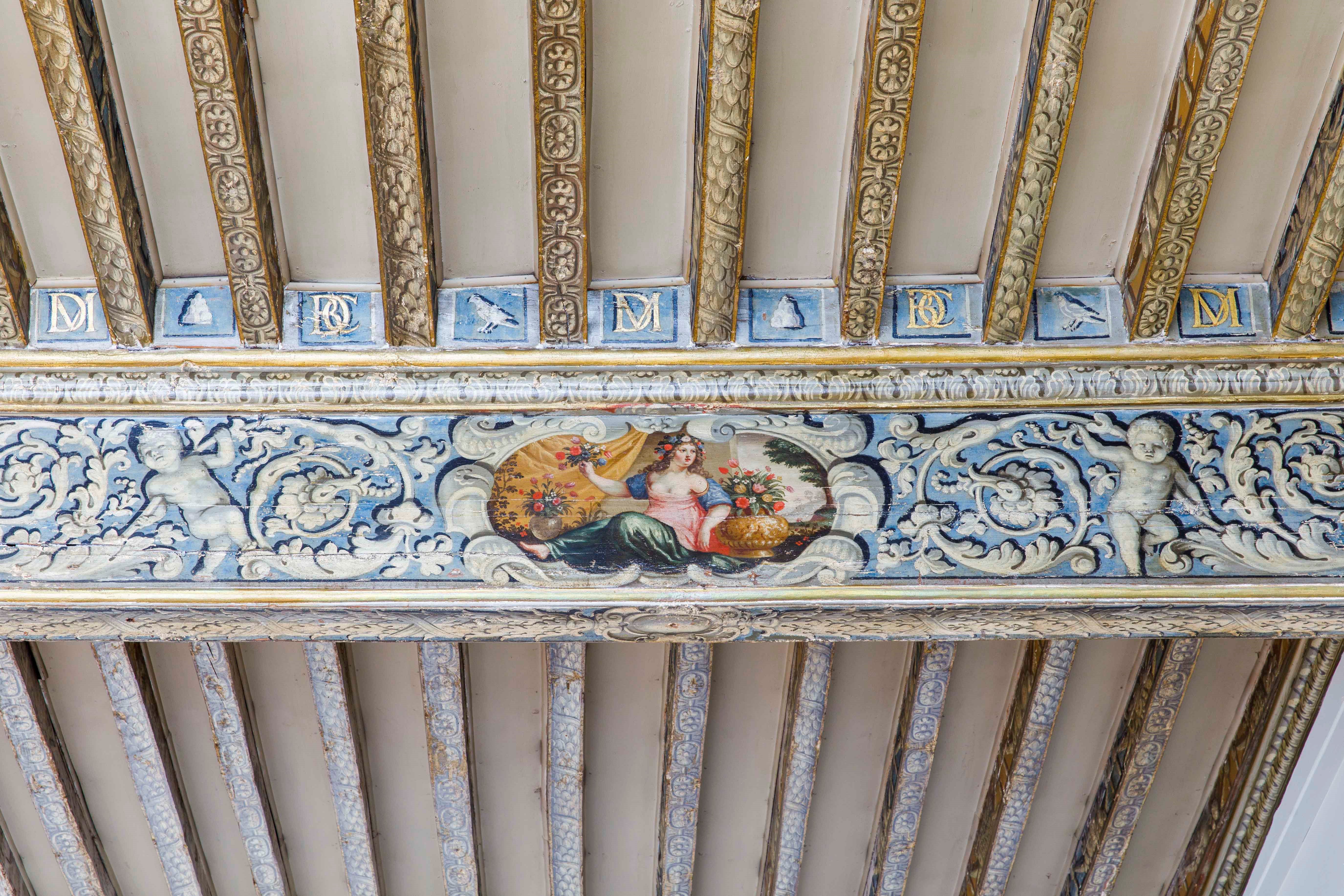 Palais Consulaire - Plafond peint Salle de Ciron XVIIe siècle - Lydie Lecarpentier
